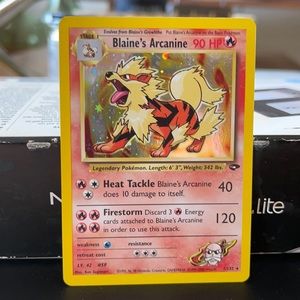 Blaine’s Arcanine Gym Challenge Holo Pokémon Card